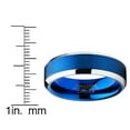 thumbnail image 4 of Metal Masters Womens Tungsten Carbide Mens Brushed Wedding Blue Plated Engagement Ring 6mm Comfort-Fit, 4 of 6