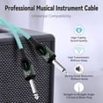 thumbnail image 5 of EASTROCK Guitar Cable 20 ft , 1/4" TS Instrument Cable with Anti-Kink Design,Straight to Straight,for Electric Guitar, Bass, Keyboard, Amp,Mint Green, 5 of 7