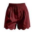 thumbnail image 5 of Women's Soft Cotton Elastic Waistband Shorts with Pockets, Pull On Casual Summer Bottoms with Relaxed Fit, Comfortable Everyday Shorts with Tummy Control for Active Walking,, 5 of 7