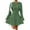 Green, variant on CharmCyan Women’s Ribbed Knit Long Sleeve Hooded Dress with Cutout Detail and Flared Skirt Casual Pullover Style Comfortable Fit Beige L