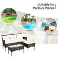 thumbnail image 6 of Gymax 3PCS Patio Rattan Sectional Conversation Furniture Set w/ Off White Cushions, 6 of 10
