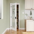 thumbnail image 2 of 26" X 80" Pantry Door Solid Manufactured Wood Prefinished Glass Slab Door Standard Door Without Hardware Kit, 2 of 8