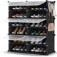 thumbnail image 2 of Zapatera de 6 niveles, gabinete con estantes de plástico para 24 pares de zapatos, organizador para clóset, pasillo, dormitorio, entrada, 2 of 19