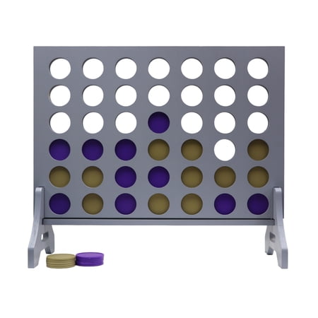 Tailgating Pros Premium Giant Four in a Row with Carrying Case - Jumbo Oversized Outdoor Yard Game - Connect Multiple Pucks in a Row to Win - Many Puck Colors Available!