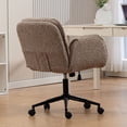 thumbnail image 6 of S-HOME Ergonomic Desk Chair with 5-Gear Adjustable Armrests and Swivel Function for Home and Office Spaces, Brown Teddy fleece, 6 of 17