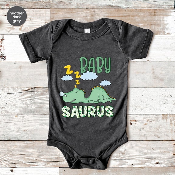 Cute Dinosaur Onesie, Baby Boy Bodysuit, Dinosaur Graphic Tees, Animal Kids T-Shirts, Gift For Kids, Newborn Onesie, Unisex Baby Clothing Cute Baby Onesie, BABY BODYSUIT LAT 4424