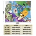thumbnail image 3 of Adventure Time Bed Blanket Air Conditioner Quilt Ultra Soft Flannel Blanket All Season Fuzzy Blanket Reversible Fluffy Plush Blanket 50"X40", 3 of 8