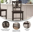 thumbnail image 4 of Flash Furniture X Design Wood Back Bar Stools, Rustic Gray (Set of 2), 4 of 4
