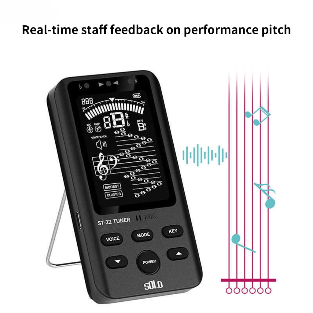 Professional Brass Instrument Tuner Accurate Pitches Rechargeable Metronome Tone Generator Tuners Enduring