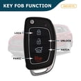 thumbnail image 3 of AKS KEYS New Replacement for Hyundai Santa Fe 2013 - 2016 Remote Flip Key 4B TQ8-RKE-3F04, 3 of 5