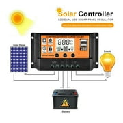 MPPT Solar Charge Controller With Dual USB Port 10/20/30/40/50/60/70/80/90/100A Solar Controllers Solar Panel Battery Regulator ,Widely Use