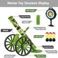 OSQI Mortar Launcher Toy Set, Push Tires Military Blaster Toys