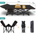 thumbnail image 2 of Oversized XXL Folding Camping Cot, 78" L x 32" W x 18" H Comfortable Sleeping Cots with Steel Tube and Carry Bag, Portable Travel Cots with Double Layer Oxford for Home, Office and Outdoor Beach, 2 of 5