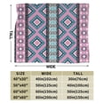 thumbnail image 3 of DouZhe Ultra-Soft Micro Fleece Lightweight Flannel Bed Blanket, Vintage Tribal Style Pink Print Cozy Warm Throw Blankets, 50"x40", 3 of 7