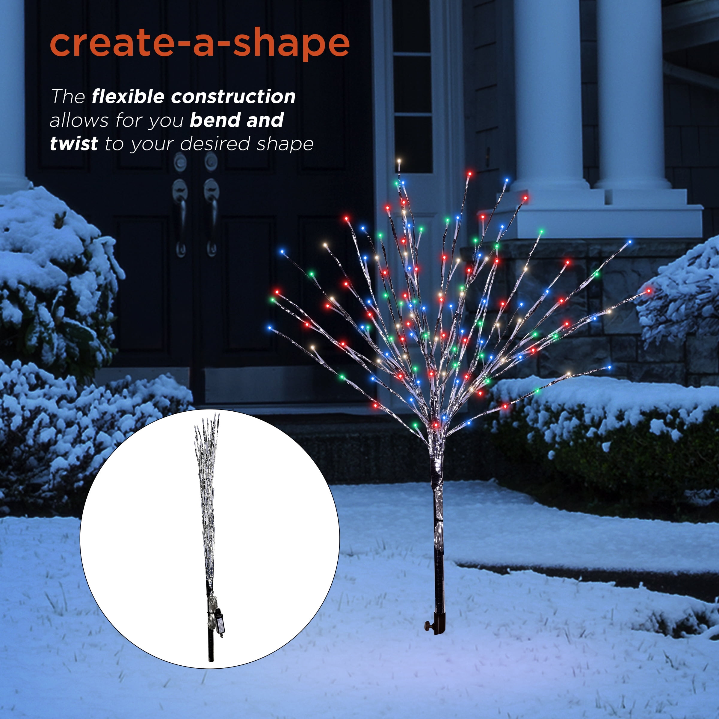 Led Christmas Tree Ice Strip Lights Led Leather Wire Ice - Temu