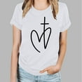 thumbnail image 2 of Blusas de Manga Corta para las Mujeres Imprimir Cuello Redondo Camiseta, Blusa Clásica Vintage para la Primavera Y el Verano, 2 of 4