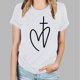 thumbnail image 4 of Blusas de Manga Corta para las Mujeres Imprimir Cuello Redondo Camiseta, Blusa Clásica Vintage para la Primavera Y el Verano, 4 of 4