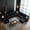 Black, variant on 122.8" Modern Oversized L-Shaped Linen Modular Sectional Sofa, 6-Seater Corner Couch with Storage Ottoman and USB Ports for Living Room