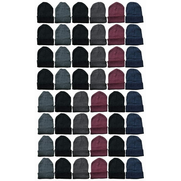 Yacht & Smith Mens Womens Warm Winter Hats in Assorted Colors, Mens Womens Unisex (180 Pack Assorted)