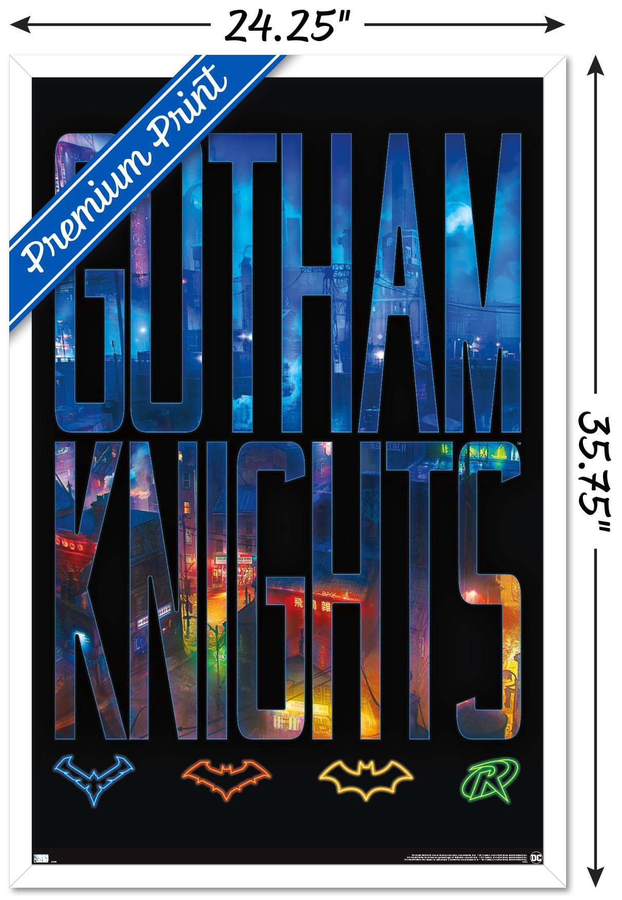 DC Comics Gotham Knights - Logos Wall Poster, 22.375" x 34" Framed