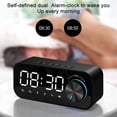 thumbnail image 3 of PENGXAING Réveil Sans Fil Bluetooth 5.0LED Haut-Parleur Support Carte TF Radio FM Chambre Réveil USB Affichage de l'Heure LED Double Réglage de l'Alarme Prise Type-C Câble Design, 3 of 6