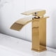 thumbnail image 1 of Grifo mezclador de lavabo moderno para baño, mezclador monomando para lavabo de latón, grifo mezclador de agua fría y caliente negro mate, 1 of 7