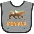 thumbnail image 3 of Inktastic Montana Vacation Bear Silhouette Boys or Girls Baby Bib, 3 of 4