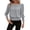 Gray, variant on Banded Bottom Tops for Women Elegant Smocked Tops Elastic Cinched Waist Top Dressy Blouse 3/4 Length Sleeve Casual Tunic T-Shirts Dark Gray S