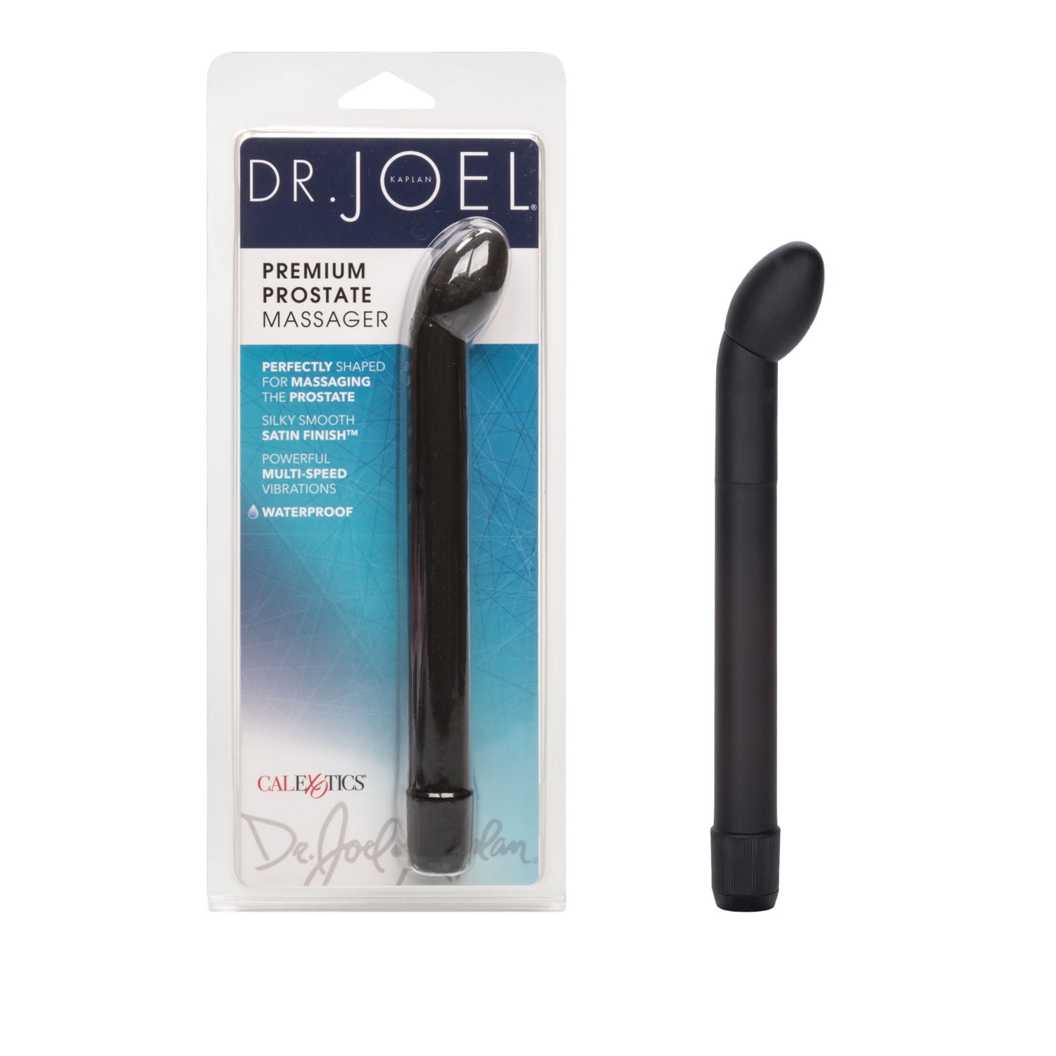 California Exotic Novelties Dr. Joel Kaplan Premium Prostate Multi-Speed Satin-Finish Massager Vibrator, Black