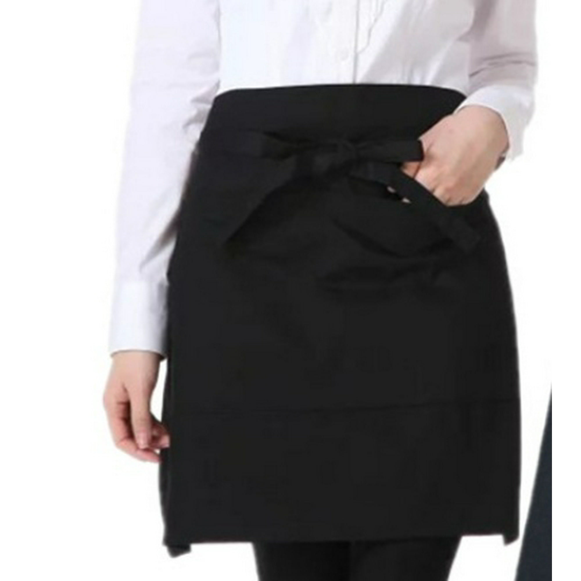 Tablier De Taille Gratuit 3 Pack, Tablier De Serveuse De Serveur Noir