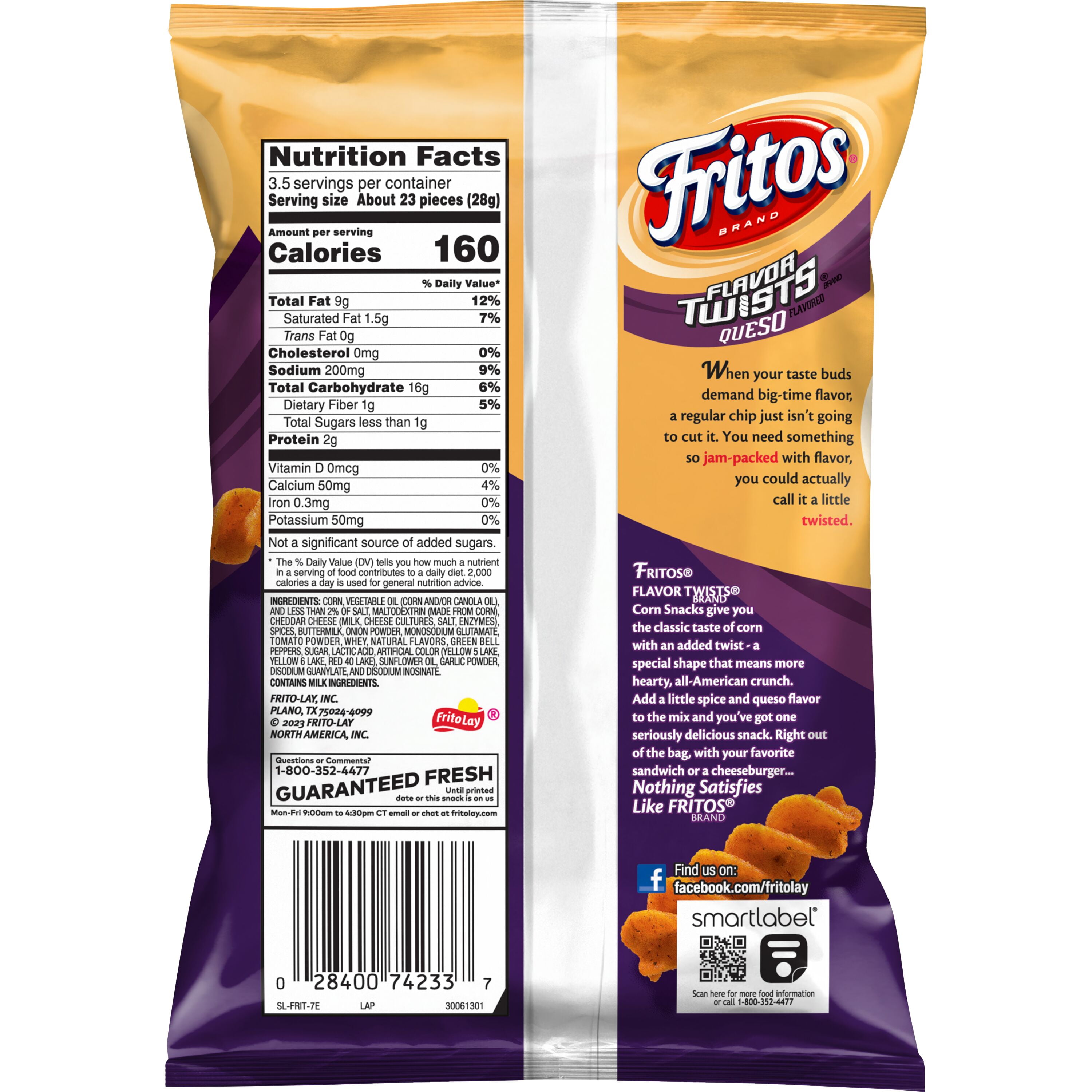 (3 pack) Fritos Queso Twists 3.5OZ