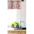 thumbnail image 3 of Ambesonne Vintage Valance Pack of 2, White Lacy Romantic Crochet, 54"X12", Blush Water, 3 of 3