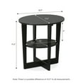thumbnail image 4 of Furinno JAYA Oval End Table, Walnut, Set of 2, 4 of 7