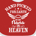thumbnail image 4 of Inktastic Handpicked for Earth by My Nana in Heaven with Angel Wings Boys or Girls Baby Bib, 4 of 4