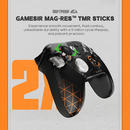 GameSir G7 Pro ZZZ 有線 無線 ゲームコントローラー (Windows PC Android Bluetooth USB Type-C 2.4GHzドングル マイクロスイッチ ターボ ジャイロ 1年間保証）