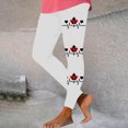 thumbnail image 2 of Jinhomg 2024 Fall Fashion Leggings for Women Cute Maple Leaf Printed Patriotic Yoga Pants High Waist Stretch Leggings Casual Athletic Jogger Pants White XXL, 2 of 6