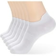 thumbnail image 1 of Xiao Hua 8 pares de calcetines tobilleros, calcetines finos de algodón, calcetines deportivos finos de corte bajo para mujer, blancos, 1 of 4