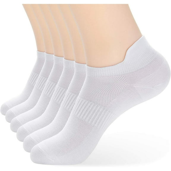 Zhuge 8 Pairs Ankle Socks Thin cotton socks Women's Thin Athletic Running Low Cut No Show Socks With Heel Tab,White