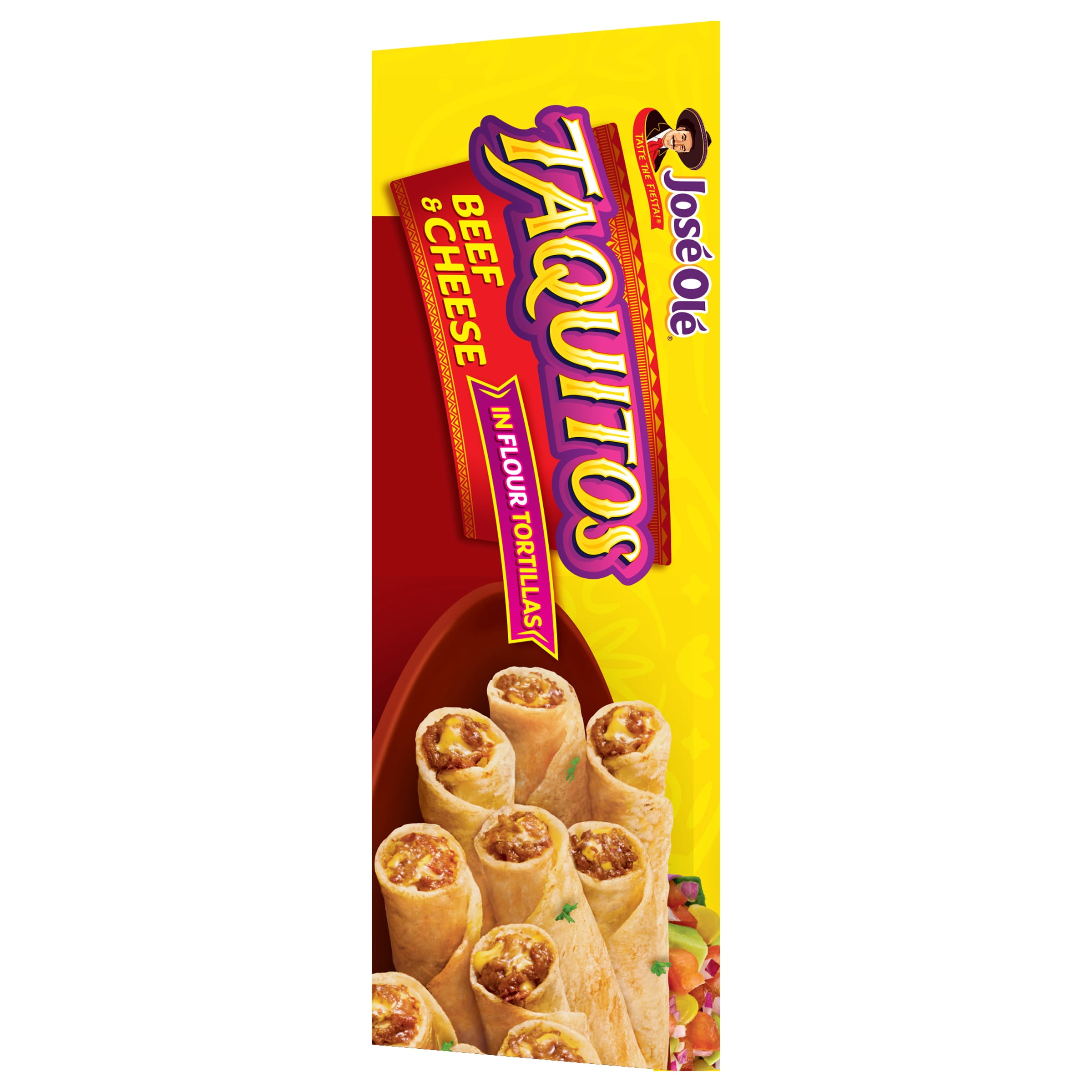 Jose Ole Beef & Cheese Flour Taquitos, Frozen Mexican Food, 12 oz, 8 Count