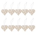 thumbnail image 1 of 10 adornos artesanales de decoración colgante de boda de madera Shabby Chic Macarena Madera Corazón Embellecimiento, 1 of 7