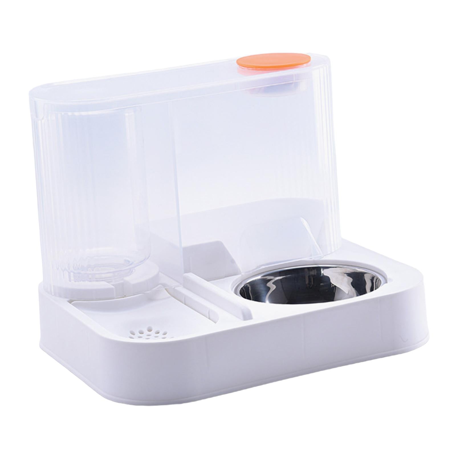 EHJRE Cat Feeder and Water Dispenser Automatic Pet Feeder Cat Dog Bowl Dish Dog Feeder for Indoor Cats Kitten Puppy Bunny With steel bowl