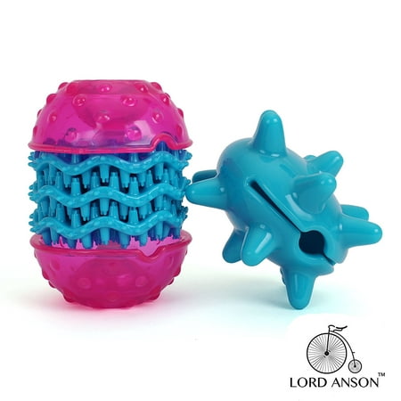 Lord Anson Snack Puzzle Ball and Dental Toy Variety Pack - Interactive Dog Toy and Teeth Cleaning - Treat Dispensing Dog Toy - Best Dog Toy for Fetch and Treat