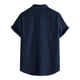thumbnail image 1 of Camisa de manga corta con cuello vuelto y color liso para hombre, primavera/verano - Prenda informal de poliéster para el trabajo/el día a día, 1 of 7