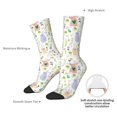 thumbnail image 4 of Haiem Flower Rabbit Pattern Crew Socks – Soft & Durable Moisture-wicking Socks, Stay-Up Fit for Business, Work, and Casual Wear Size 5-11, 4 of 6