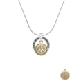 thumbnail image 2 of Delight Jewelry Goldtone Disc with Crystal Peace Sign Gymnastics Mom Ring Charm Necklace, 18", 2 of 4