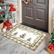 thumbnail image 5 of Felpudo navideño con piñas | Felpudo navideño de poliéster verde | Alfombra antideslizante para entrada (60 x 40 cm) | Decoración festiva para puerta de entrada | Uso en interiores y exteriores |, 5 of 6