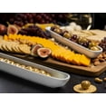 thumbnail image 5 of Kook Ceramic Olive & Cheese Boat Tray, White, 12 inch, Set of 2, 5 of 5