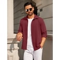 thumbnail image 2 of COOFANDY Mens Casual Button Down Shirt Long Sleeve Lightweight Jacket Fashion Textured Shirts, 2 of 6