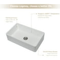 thumbnail image 5 of Logmey 33"x20" Kitchen Sink in White Ceramic,Single Bowl Porcelain Sink with Strainer, 5 of 8