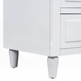 thumbnail image 2 of U_STYLE 28'' Modern 3-Drawer Nightstand with Rubber Wood Legs, 2 of 13